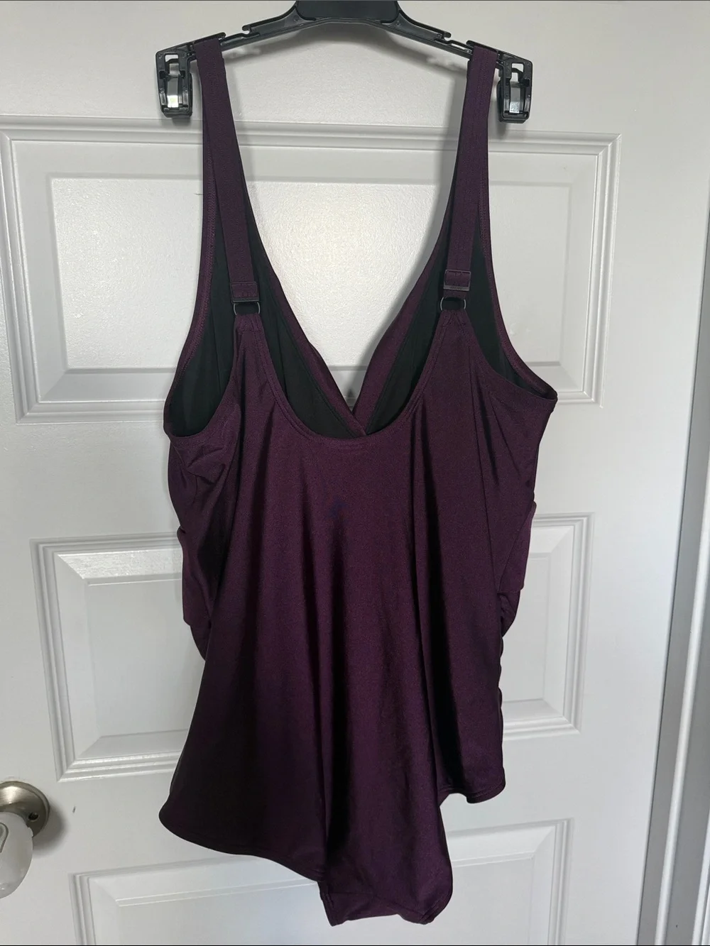 NWT DKNY Plum Twist-Front One-Piece Swimsuit Sz XXL - Picture 7 of 9